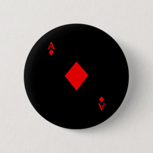 As of Diamond Deck of Cards Halloween Costume Button
