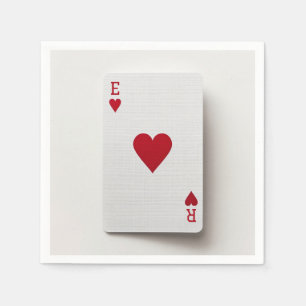 As of Hearts Card - Initials Napkin Serviette