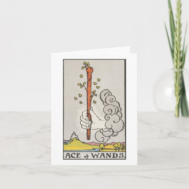 As of wands - Rider Waite Smith Tarot Karte (Vorderseite)