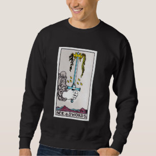 As Schwerter Vintag Tarot Card - Rider Waite Dec Sweatshirt