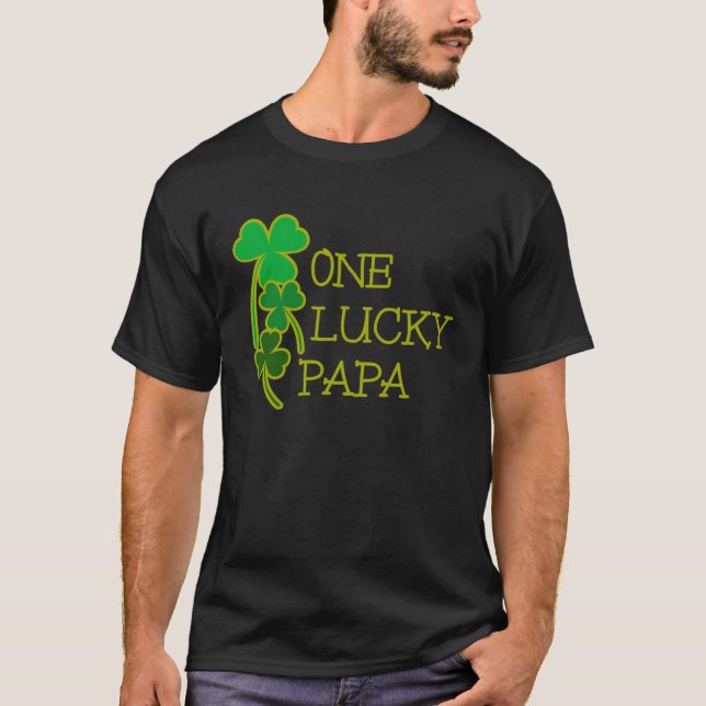 AS tees Fun One Lucky Papa Shamrock St Patty Patri (Vorderseite)