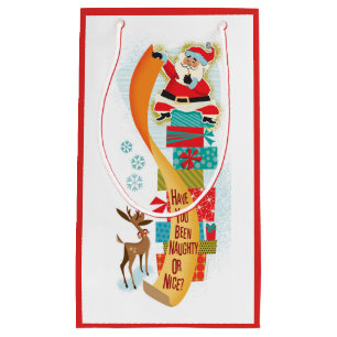 As-Tu Été Mauvais Ou Sympa ? Sac cadeau père Noël