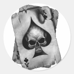 As-vonschädel Runder Aufkleber