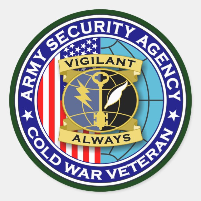 ASA Cold War Vet 2 Runder Aufkleber (Vorderseite)