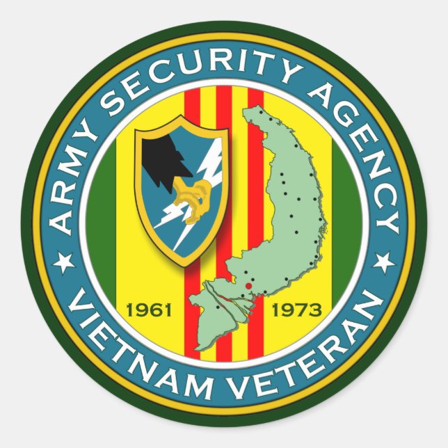 ASA Vietnam Runder Aufkleber (Vorderseite)