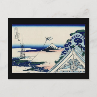 Asakusa Hongan-ji-Tempel (von Hokusai) Postkarte