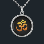 Asana Relax Fitness Zen Yoga Om Mantra Symbol Sterling Silberkette<br><div class="desc">Asana Relax Fitness Zen Yoga Om Mantra Symbol Gold Sonnenaufgang Meditation Gelb Orange Inspiration Eleganter Sonnenaufgang Sterling Silber Runde Kette.</div>
