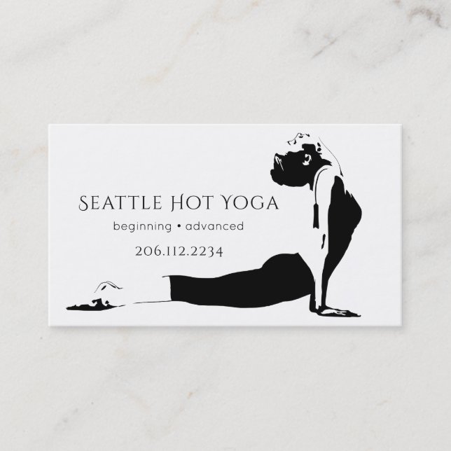 Asana-Silhouette | Yoga Instructor Visitenkarte (Vorderseite)