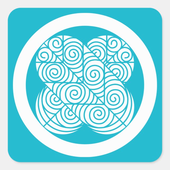 Asano Hawk Feathers Quadratischer Aufkleber (Vorderseite)