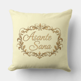 Asante Sana Crimson & Butter Cream – Gilded Oval V Kissen