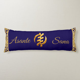 Asante Sana "Gye Nyame" Dark Blue Adinkra Heritage Seitenschläferkissen