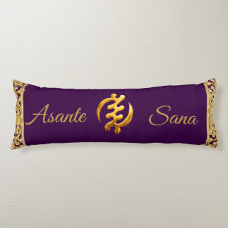 Asante Sana "Gye Nyame" Deep Purple Adinkra Achemp Seitenschläferkissen