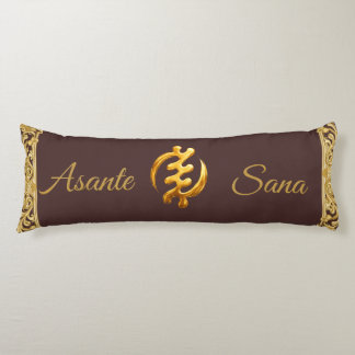 Asante Sana "Gye Nyame" Espresso Adinkra Heritage  Seitenschläferkissen