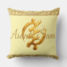 Asante Sana "Gye Nyame" Gold Adinkra Heritage  Kissen