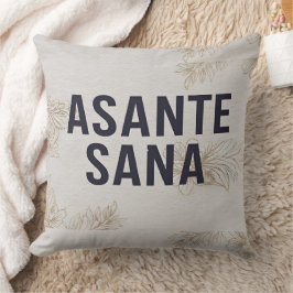 Asante Sana Navy Blue – High-Contrast Midnight Gra Kissen