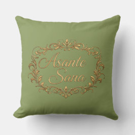 Asante Sana Sage & Ivory – Gilded Oval Reversible  Kissen