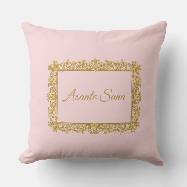 Asante Sana Sunset Pink & Dark Gold – Celestial Ov Kissen (Vorderseite)