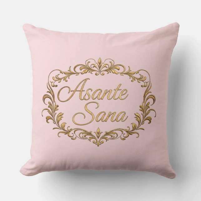 Asante Sana Sunset Pink & Dark Gold – Celestial Ov Kissen (Vorderseite)