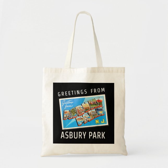 Asbury Park New Jersey NJ Travel Souvenir Geschenk Tragetasche (Vorne)