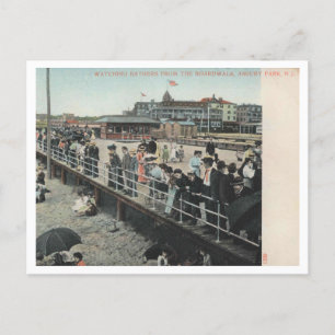 Asbury Park NJ, Badegäste beobachten, Strandpromen Postkarte