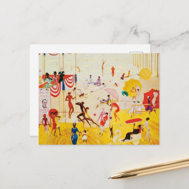 Asbury Park South by Florine Stettheimer Postkarte (Vorderseite/Rückseite Beispiel)