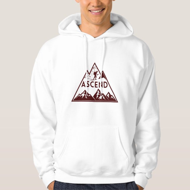 Ascend Mountain Hoodie – Minimal Geometric (Vorderseite)