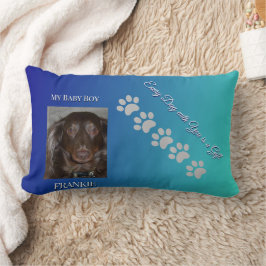 Ascending Pawprints Keepsake Lendenkissen