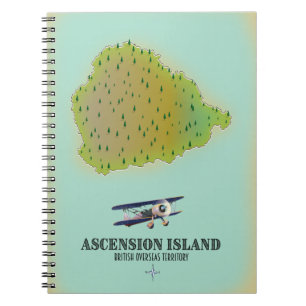 Ascension Insel Britisches Überseegebiet Karte Notizblock