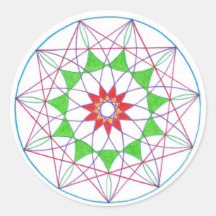 Ascension Mandala Runder Aufkleber