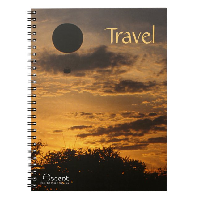 Ascent Hot Air Balloon ReiseNotebook Notizblock (Vorderseite)
