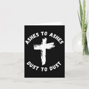 Asche auf Asche Staub zu betäuben Cross Bible Vers Karte