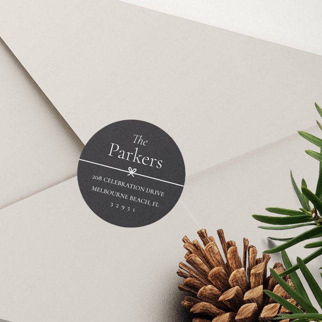 Asche | Einfache Aufkleber für die Rücksendeadress (Von Creator hochgeladen)