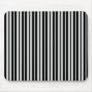 Asche Grau Schwarz Muster für vertikale Streifen Mousepad
