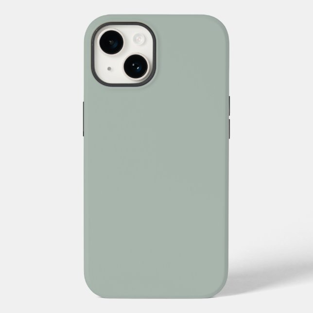 Asche grau (Vollfarbe) Case-Mate iPhone 14 Hülle (Rückseite)