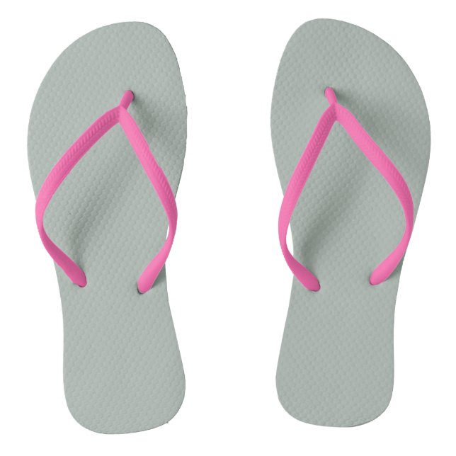 Asche grau (Vollfarbe) Flip Flops (Fußbett)