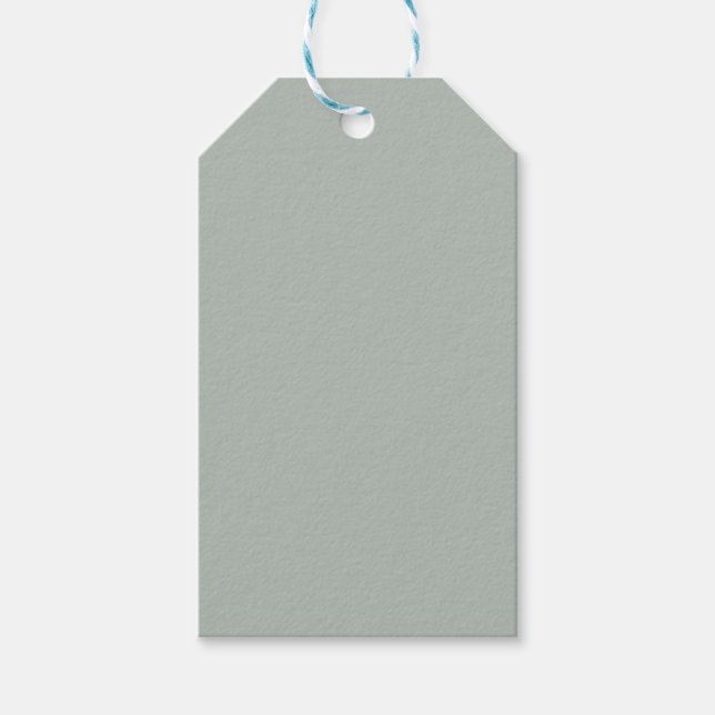 Asche grau (Vollfarbe) Geschenkanhänger (Vorderseite)