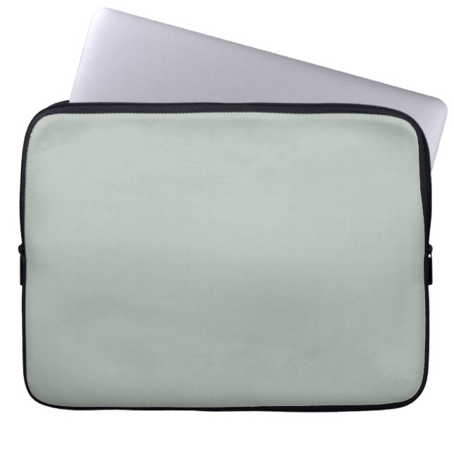 Asche grau (Vollfarbe) Laptopschutzhülle (Vorderseite)