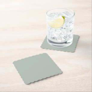 Asche Gray Scalloped Square Paper Untersetzer