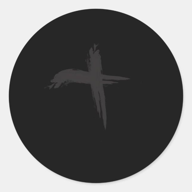 Asche Mittwoch Ashes Katholisches Lent Easter Cros Runder Aufkleber (Vorderseite)