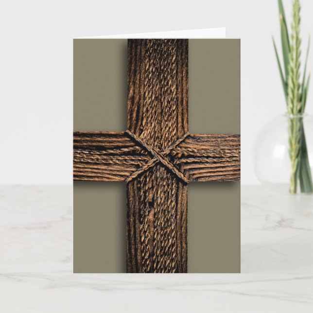 Asche Mittwoch Copper Cross Psalm 13:5 Karte (Vorderseite)