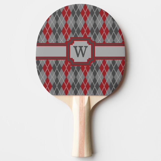 Asche und Embers Raute Ping Pong Paddle Tischtennis Schläger (Vorderseite)