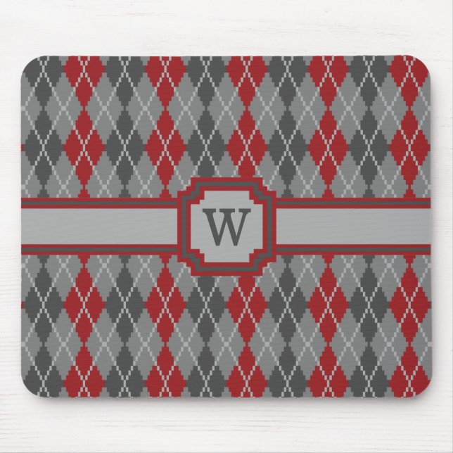 Asche und Glut Argyle-Mausepad Mousepad (Vorne)