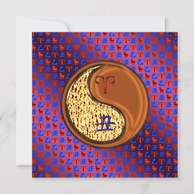 Äsche und Holzochsen Karte (Vorderseite)