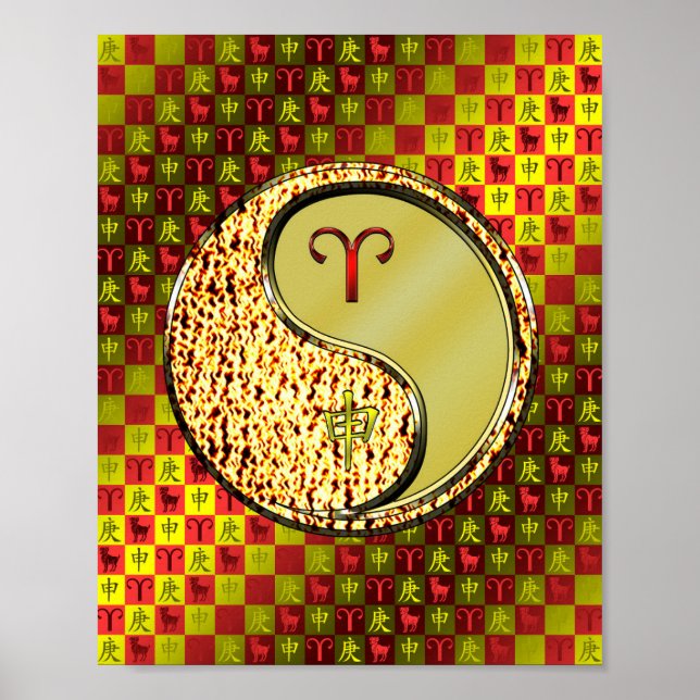 Äsche und Metallaffe Poster (Vorne)