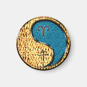 Äsche und Wasserpferd Magnet