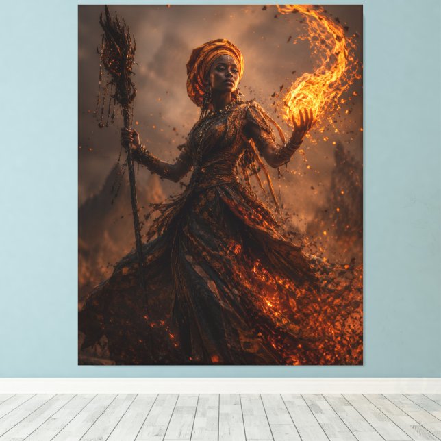 Asche von Zariyah Leinwanddruck (Insitu (Holzboden))