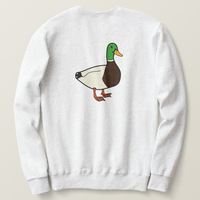 Aschen-Ente/Quaken-Druck-Sweatshirt Sweatshirt (Design Rückseite)