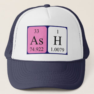 Aschen-Periodensystem-Namenhut Truckerkappe