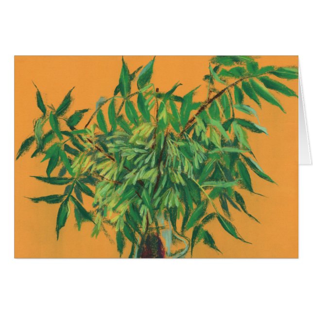 Aschenbaum, grüngelbe Sommergärten, Blumenkunst (Vorderseite (Horizontal))