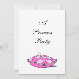 Ascheneinzelner Schuh Rosa Kissen Prinzessin Party Einladung